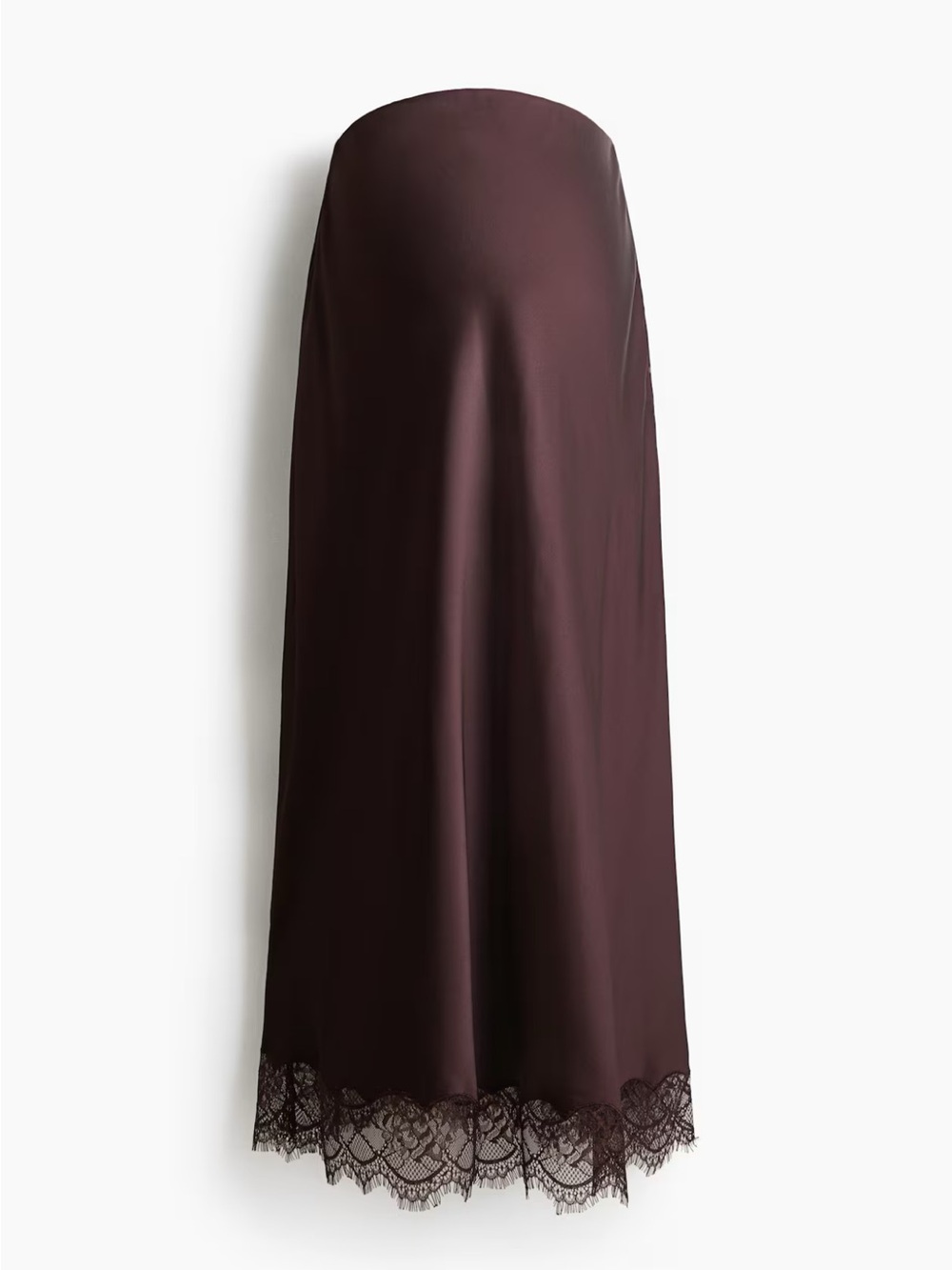 Mama lace trim satin skirt size XS
